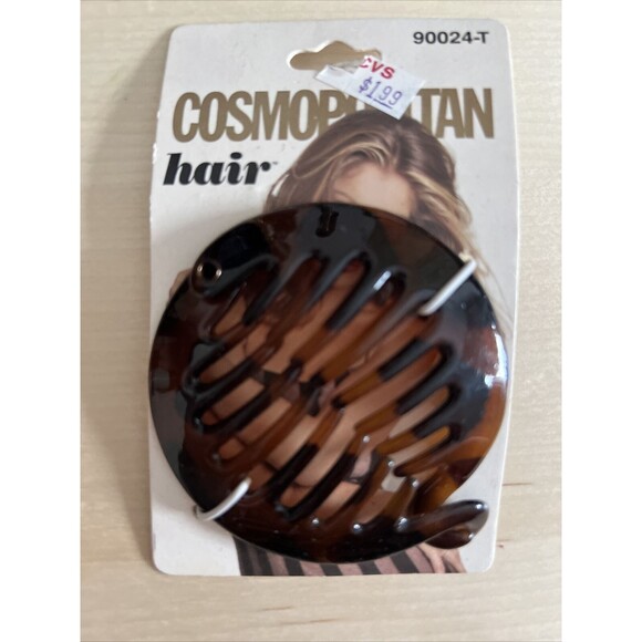 Vintage Cosmopolitan Claw Hair Clip Y2K 1999 Brown Tortoise Shell - Picture 1 of 3